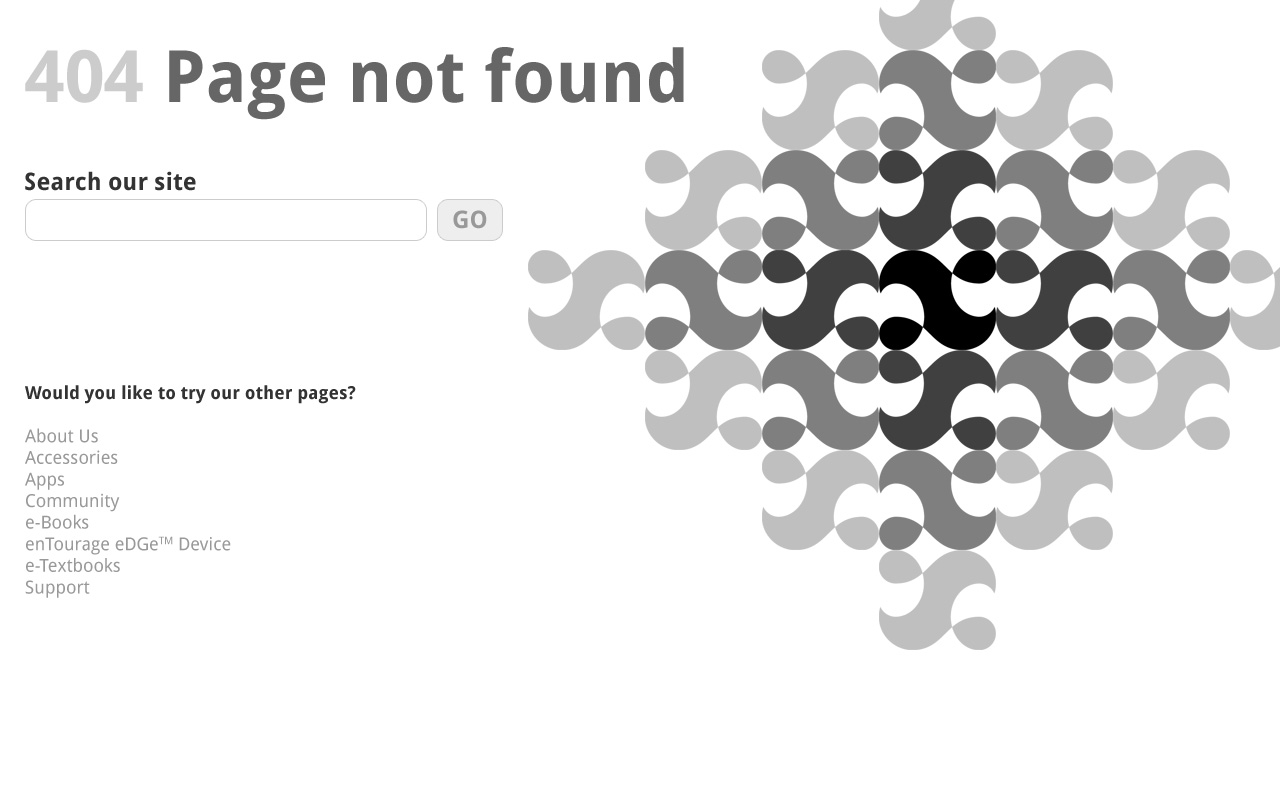 enTourage eDGe Store 404 Page Not Found Error Page